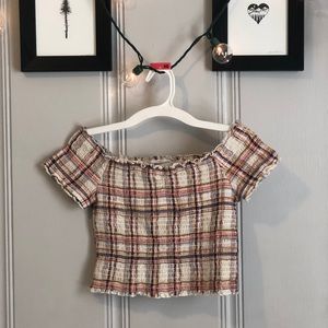 Urban Outfitters Smocked Crop Top